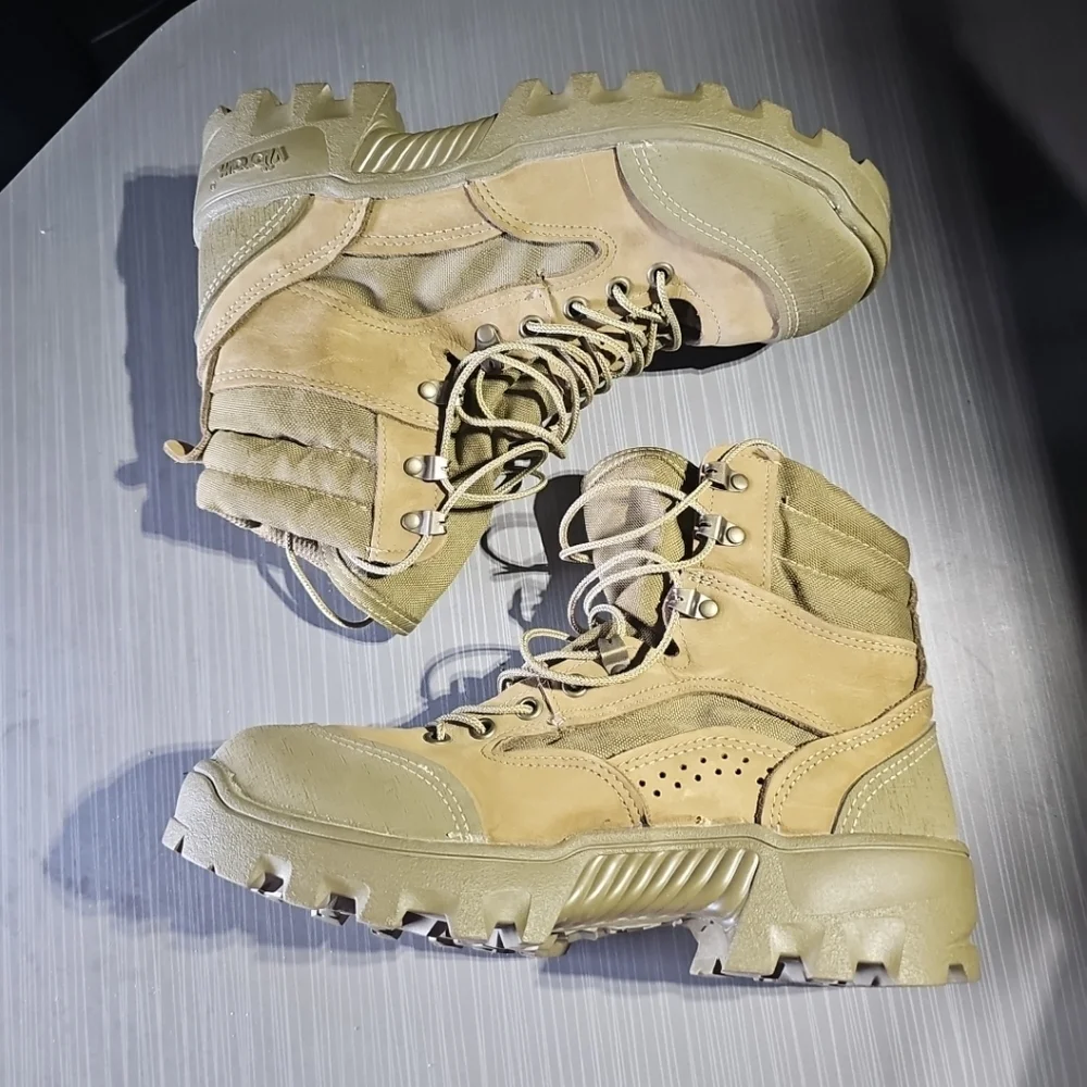 BELLEVILLE HKR/990‎ Size 6.0W Military Boots Tan Vibram Sole Excellent PreOwned